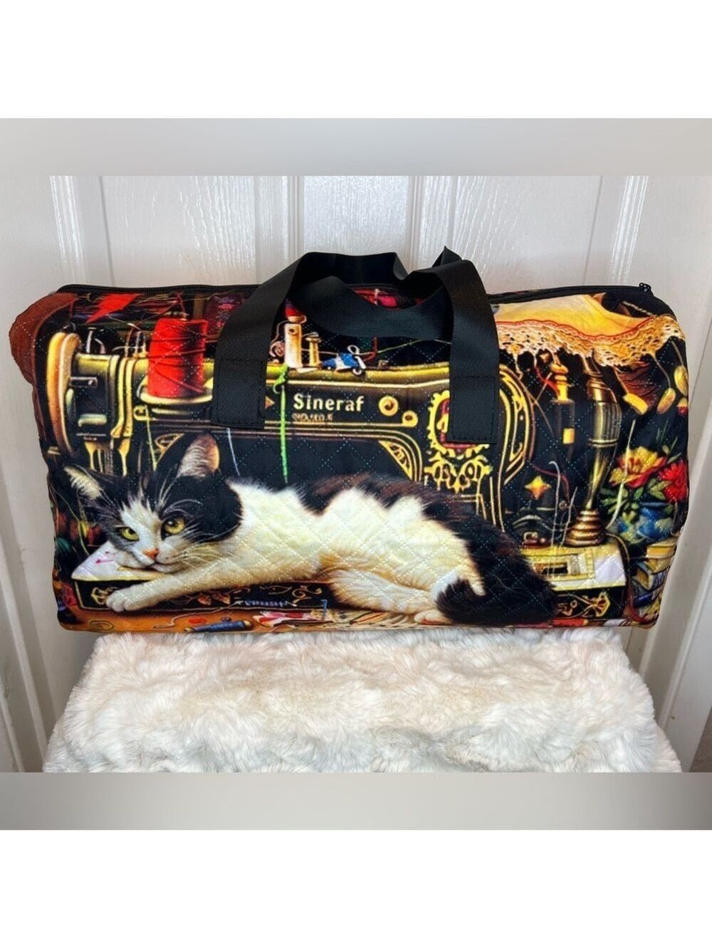 TOTE OVERNIGHT TRAVEL BAG. BRIGHT COLORFUL DUFFLE